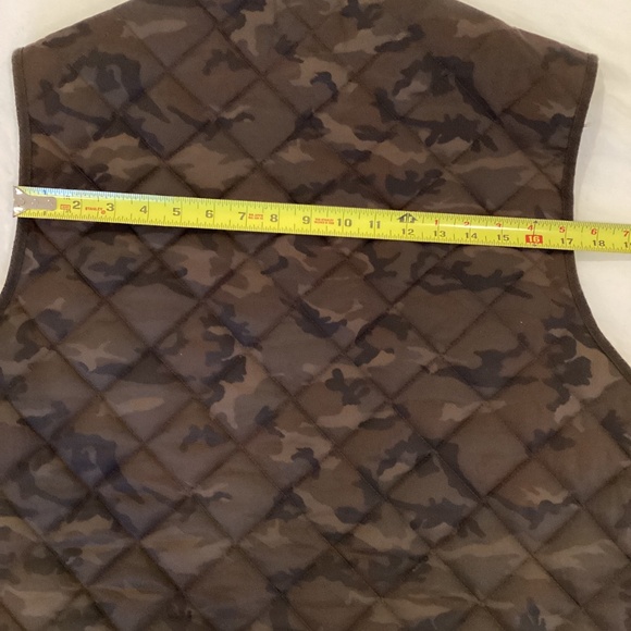 Field and Stream Mens Large Brown Camo Quilted reversible zipper vest. Outdoors - Picture 9 of 12